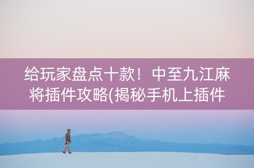 给玩家盘点十款！中至九江麻将插件攻略(揭秘手机上插件购买)