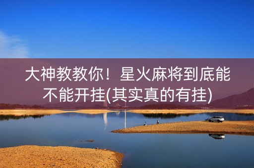 大神教教你！星火麻将到底能不能开挂(其实真的有挂)
