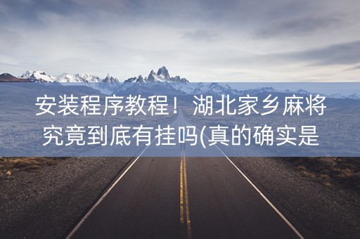 安装程序教程！湖北家乡麻将究竟到底有挂吗(真的确实是有挂)