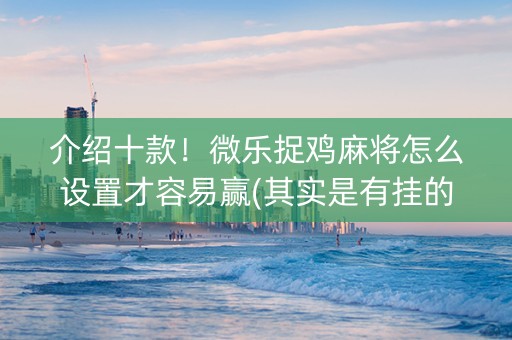 介绍十款！微乐捉鸡麻将怎么设置才容易赢(其实是有挂的)