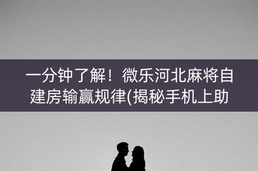 一分钟了解！微乐河北麻将自建房输赢规律(揭秘手机上助赢软件)