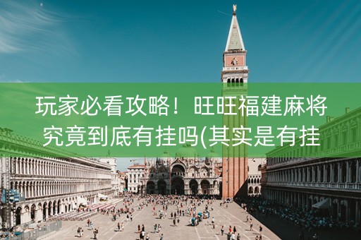 玩家必看攻略！旺旺福建麻将究竟到底有挂吗(其实是有挂的)