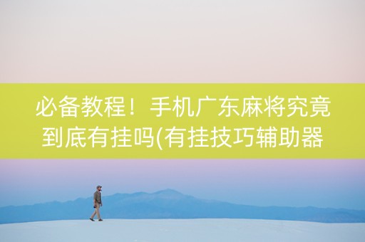 必备教程！手机广东麻将究竟到底有挂吗(有挂技巧辅助器)