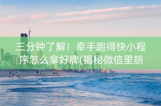 三分钟了解！牵手跑得快小程序怎么拿好牌(揭秘微信里胡牌技巧)