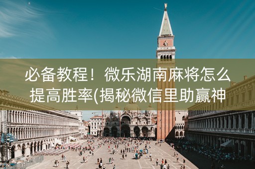 必备教程！微乐湖南麻将怎么提高胜率(揭秘微信里助赢神器购买)