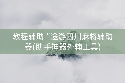 教程辅助“途游四川麻将辅助器(助手神器外辅工具)