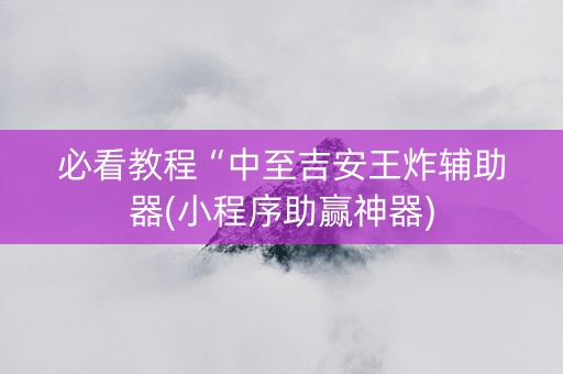 必看教程“中至吉安王炸辅助器(小程序助赢神器)