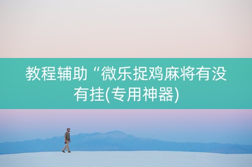 教程辅助“微乐捉鸡麻将有没有挂(专用神器)