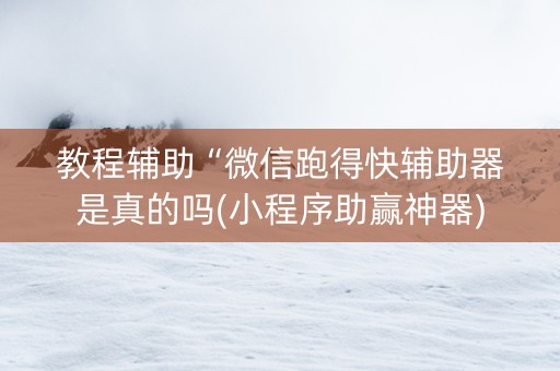 教程辅助“微信跑得快辅助器是真的吗(小程序助赢神器)