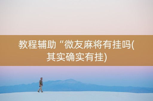 教程辅助“微友麻将有挂吗(其实确实有挂)