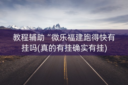 教程辅助“微乐福建跑得快有挂吗(真的有挂确实有挂)
