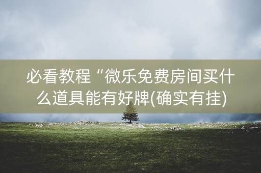必看教程“微乐免费房间买什么道具能有好牌(确实有挂)