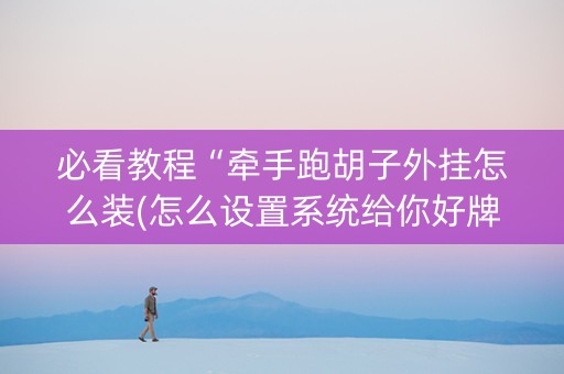 必看教程“牵手跑胡子外挂怎么装(怎么设置系统给你好牌)