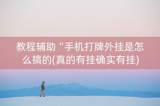教程辅助“手机打牌外挂是怎么搞的(真的有挂确实有挂)