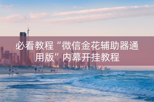 必看教程“微信金花辅助器通用版”内幕开挂教程