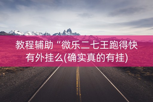 教程辅助“微乐二七王跑得快有外挂么(确实真的有挂)