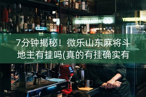 7分钟揭秘！微乐山东麻将斗地主有挂吗(真的有挂确实有挂)
