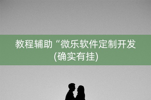 教程辅助“微乐软件定制开发(确实有挂)