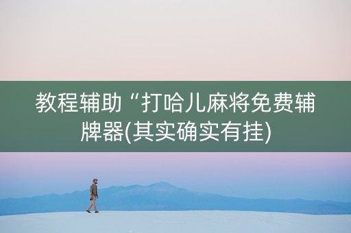 教程辅助“打哈儿麻将免费辅牌器(其实确实有挂)