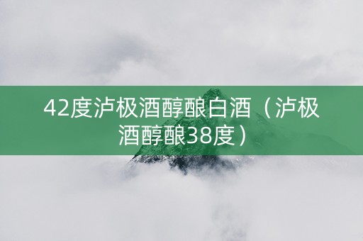 42度泸极酒醇酿白酒（泸极酒醇酿38度）