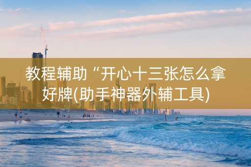 教程辅助“开心十三张怎么拿好牌(助手神器外辅工具)