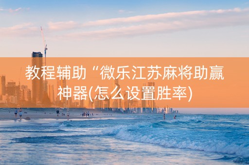 教程辅助“微乐江苏麻将助赢神器(怎么设置胜率)