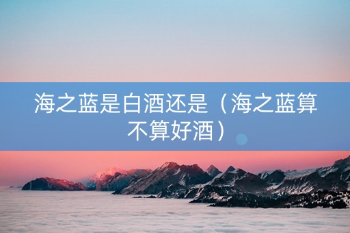 海之蓝是白酒还是（海之蓝算不算好酒）