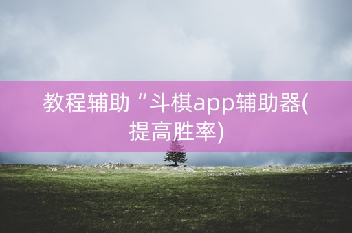 教程辅助“斗棋app辅助器(提高胜率)