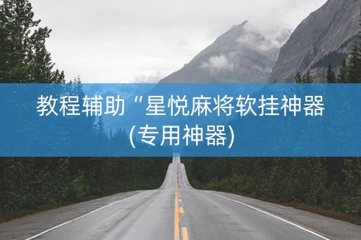 教程辅助“星悦麻将软挂神器(专用神器)