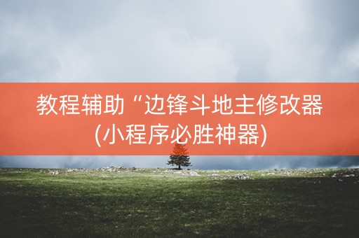 教程辅助“边锋斗地主修改器(小程序必胜神器)