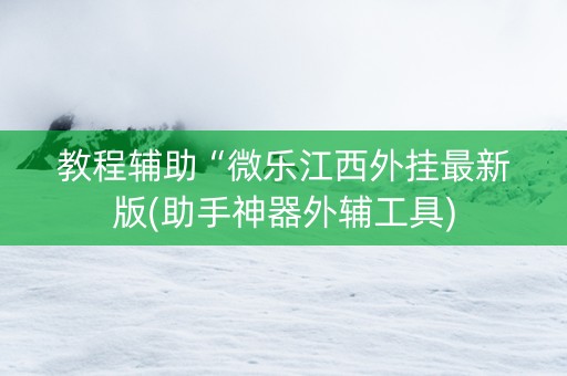 教程辅助“微乐江西外挂最新版(助手神器外辅工具)