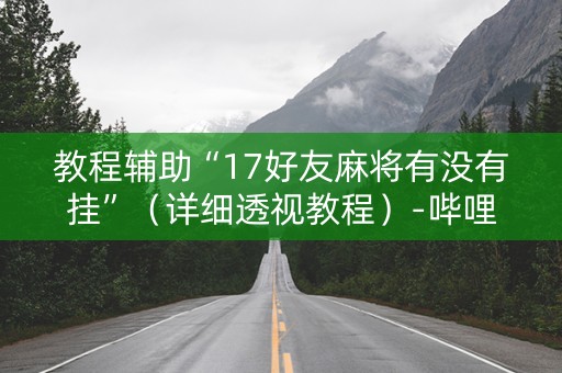 教程辅助“17好友麻将有没有挂”（详细透视教程）-哔哩哔哩