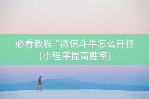 必看教程“微信斗牛怎么开挂(小程序提高胜率)