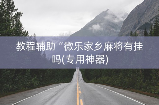 教程辅助“微乐家乡麻将有挂吗(专用神器)