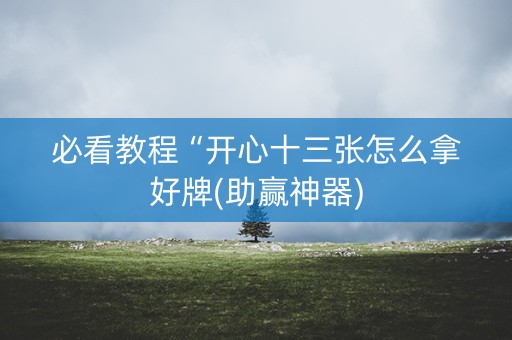 必看教程“开心十三张怎么拿好牌(助赢神器)