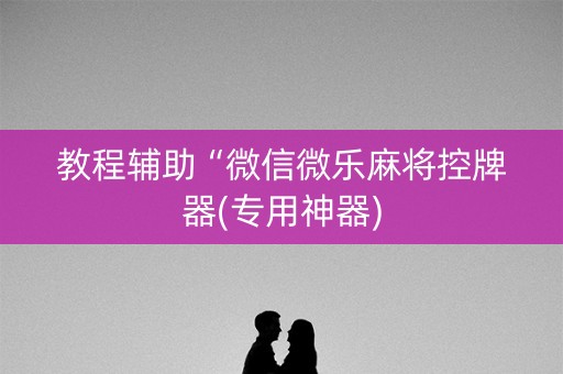 教程辅助“微信微乐麻将控牌器(专用神器)