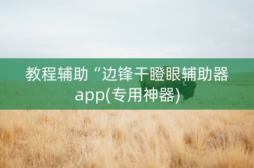 教程辅助“边锋干瞪眼辅助器app(专用神器)