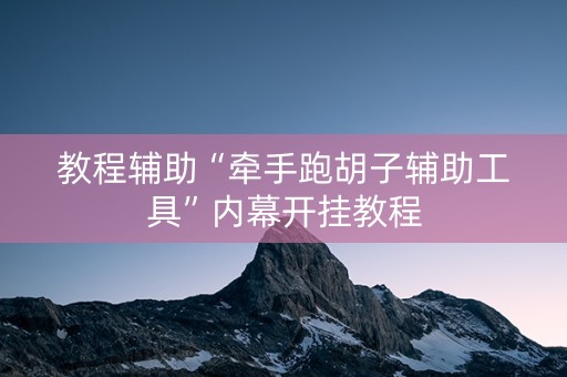 教程辅助“牵手跑胡子辅助工具”内幕开挂教程