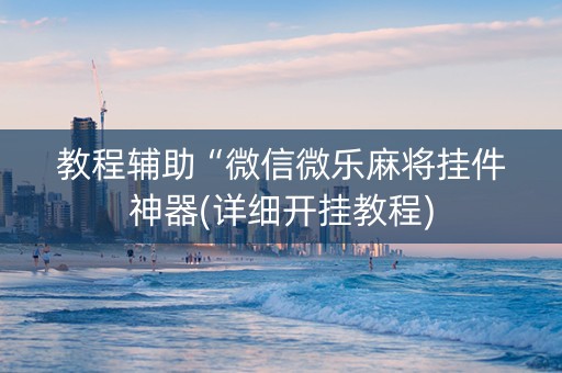 教程辅助“微信微乐麻将挂件神器(详细开挂教程)
