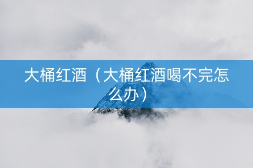 大桶红酒（大桶红酒喝不完怎么办）