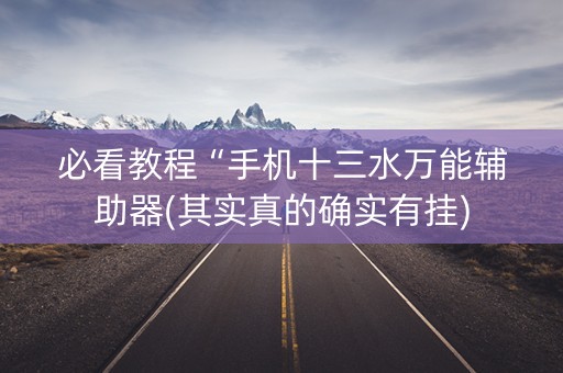必看教程“手机十三水万能辅助器(其实真的确实有挂)