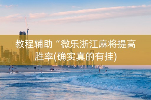 教程辅助“微乐浙江麻将提高胜率(确实真的有挂)