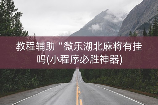 教程辅助“微乐湖北麻将有挂吗(小程序必胜神器)