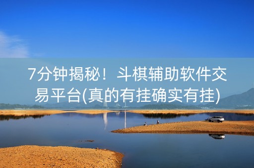 7分钟揭秘！斗棋辅助软件交易平台(真的有挂确实有挂)