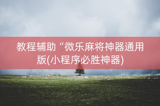教程辅助“微乐麻将神器通用版(小程序必胜神器)