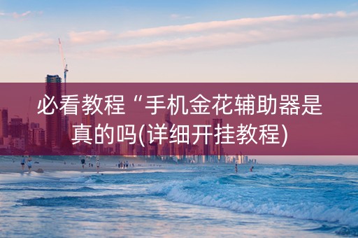 必看教程“手机金花辅助器是真的吗(详细开挂教程)