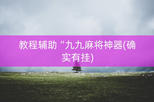 教程辅助“九九麻将神器(确实有挂)