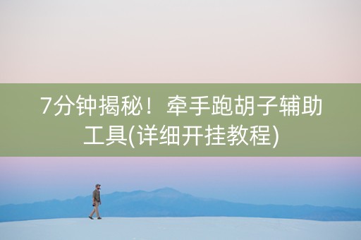 7分钟揭秘！牵手跑胡子辅助工具(详细开挂教程)