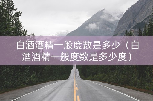 白酒酒精一般度数是多少（白酒酒精一般度数是多少度）
