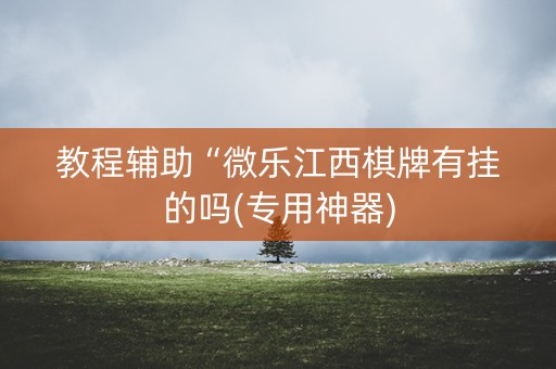 教程辅助“微乐江西棋牌有挂的吗(专用神器)